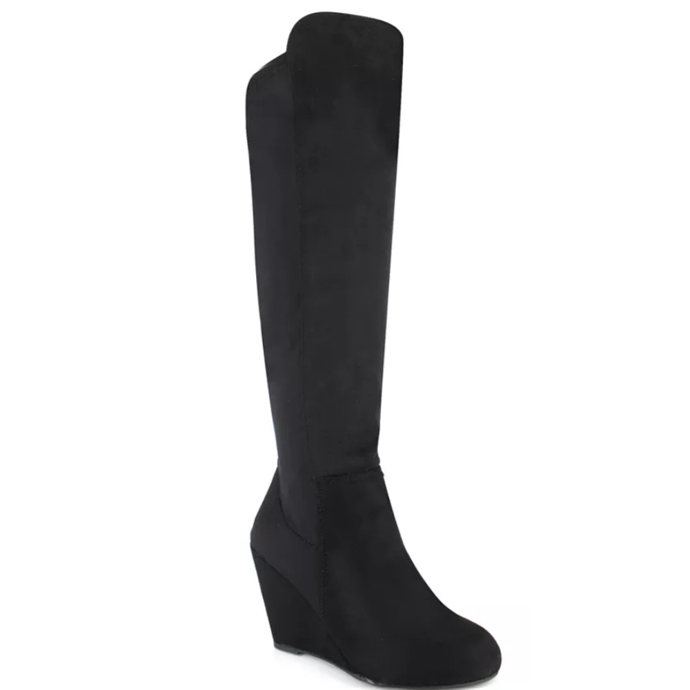bebe Woemn's Houstyn Wedge Boots (size 10) zipper head missing